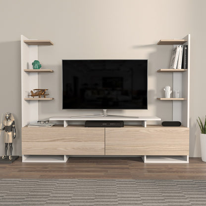Έπιπλο Τηλεόρασης TV Βάση Σύνθεση Λευκό Δρυς | 875ZNA4587