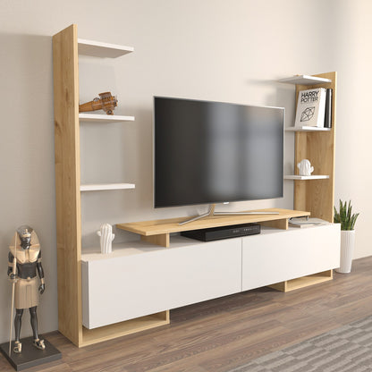 Έπιπλο Τηλεόρασης TV Βάση Σύνθεση Λευκό Δρυς | 875ZNA4588