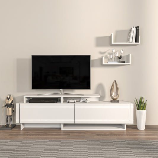 Έπιπλο Τηλεόρασης TV Βάση Σύνθεση Λευκό | 875ZNA4603