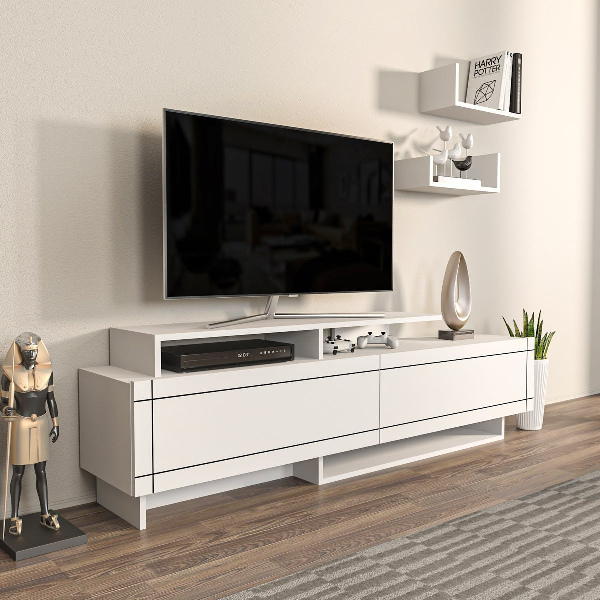 Έπιπλο Τηλεόρασης TV Βάση Σύνθεση Λευκό | 875ZNA4603