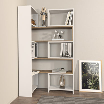 Βιβλιοθήκη 163,5 × 22 × 150 εκ. Λευκό Καρυδί GR875ZNA4624
