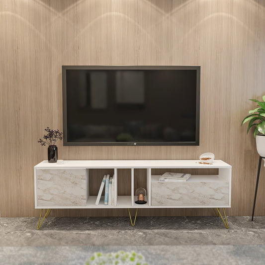 Έπιπλο Τηλεόρασης TV Βάση Σύνθεση Ephesus Χρυσό | 875ZNA5309