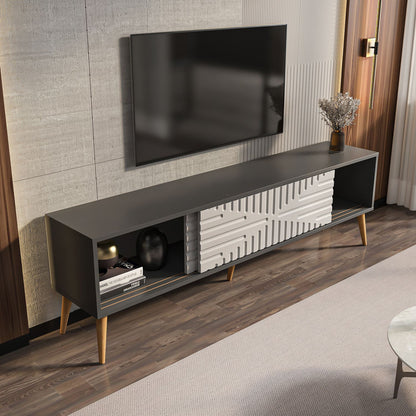 Έπιπλο Τηλεόρασης TV Βάση Σύνθεση Ανθρακί Λευκό | 875ZNA5316