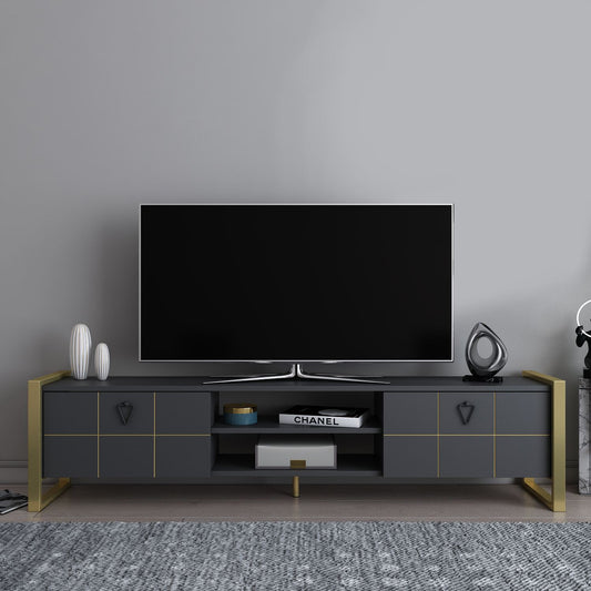 Έπιπλο Τηλεόρασης TV Βάση Σύνθεση Ανθρακί Χρυσό | 875ZNA5320