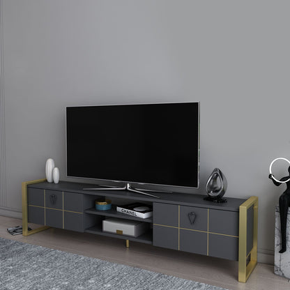 Έπιπλο Τηλεόρασης TV Βάση Σύνθεση Ανθρακί Χρυσό | 875ZNA5320