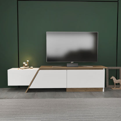 Έπιπλο Τηλεόρασης TV Βάση Σύνθεση Λευκό Καρυδί | 875ZNA5327