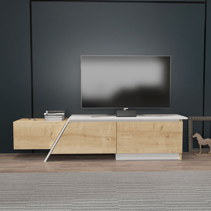 Έπιπλο Τηλεόρασης TV Βάση Σύνθεση Sapphire Δρυς Λευκό | 875ZNA5332
