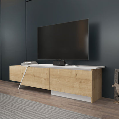 Έπιπλο Τηλεόρασης TV Βάση Σύνθεση Sapphire Δρυς Λευκό | 875ZNA5332