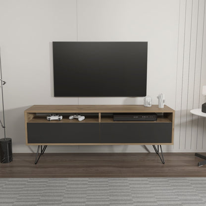 Έπιπλο Τηλεόρασης TV Βάση Σύνθεση Καρυδί Μαύρο | 875ZNA5347