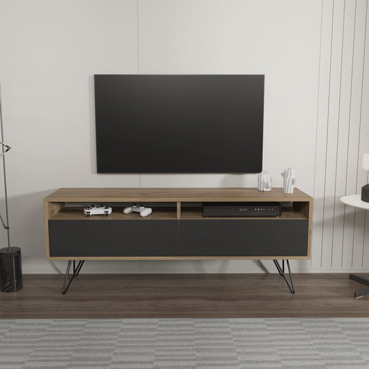 Έπιπλο Τηλεόρασης TV Βάση Σύνθεση Καρυδί Μαύρο | 875ZNA5347