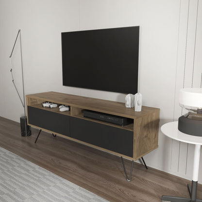 Έπιπλο Τηλεόρασης TV Βάση Σύνθεση Καρυδί Μαύρο | 875ZNA5347