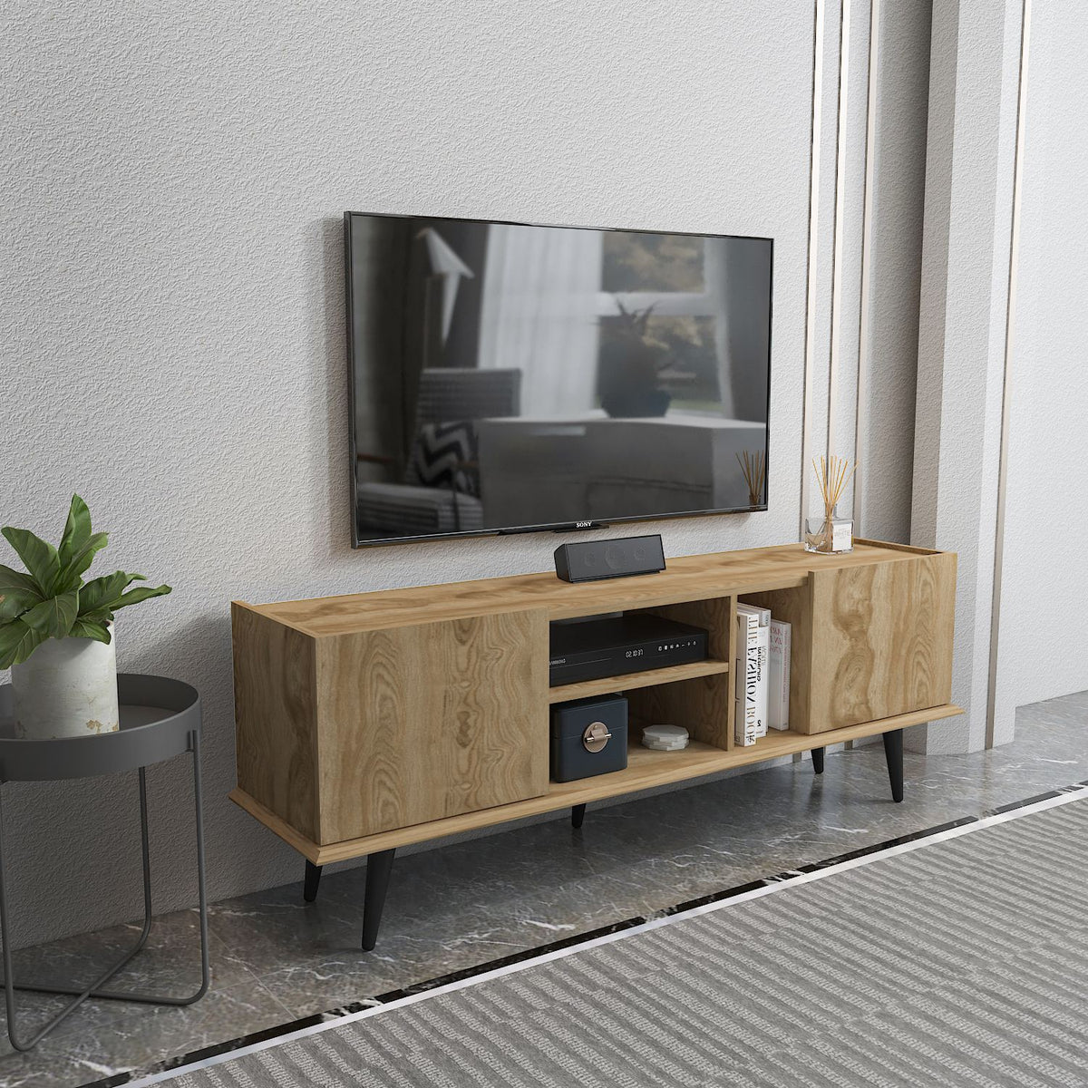 Έπιπλο Τηλεόρασης TV Βάση Σύνθεση Oud Δρυς | 875ZNA5350