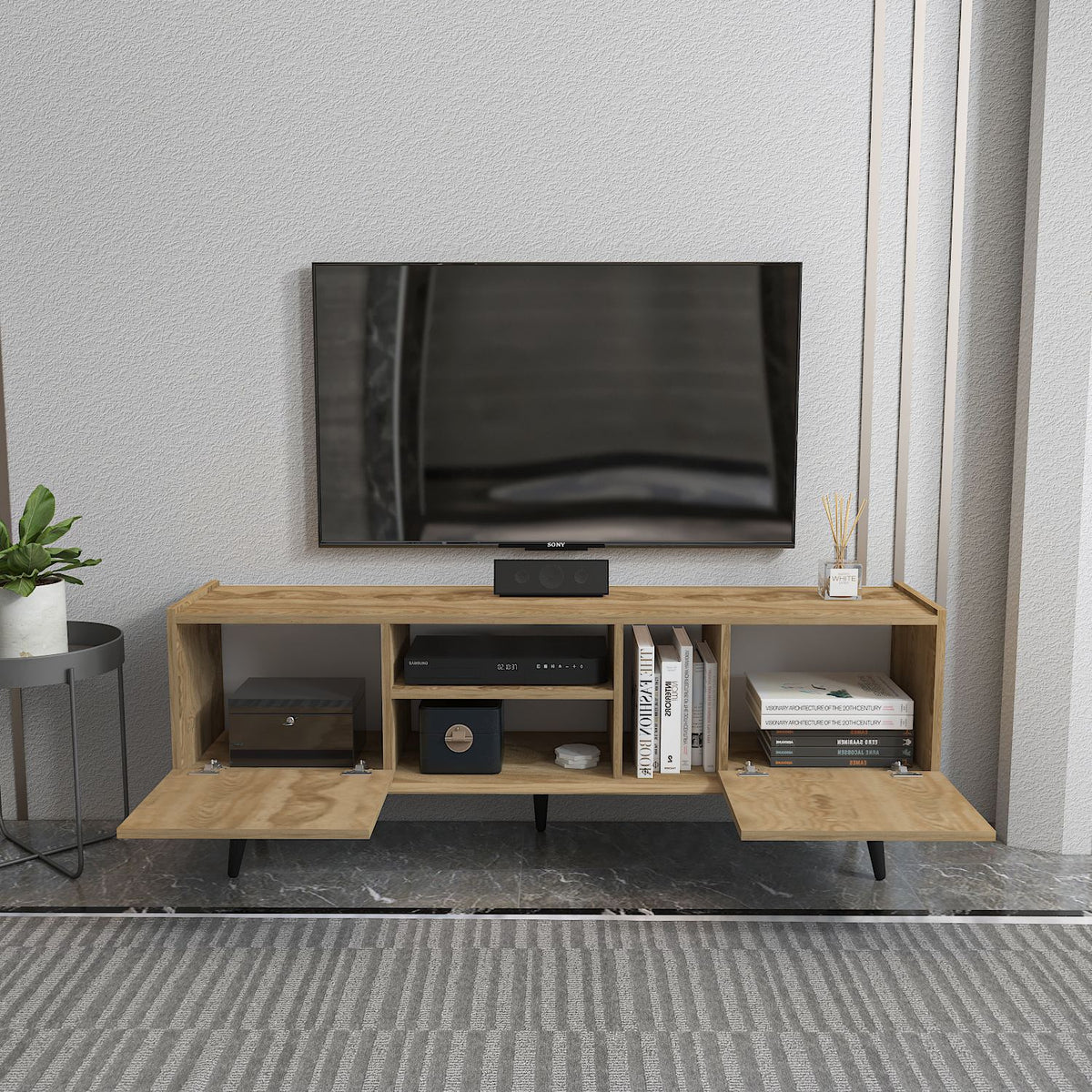 Έπιπλο Τηλεόρασης TV Βάση Σύνθεση Oud Δρυς | 875ZNA5350