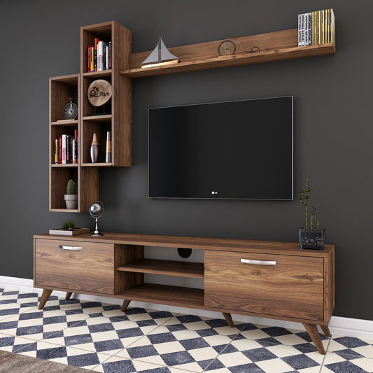 Έπιπλο Τηλεόρασης TV Βάση Σύνθεση Καρυδί | 893RAN1359
