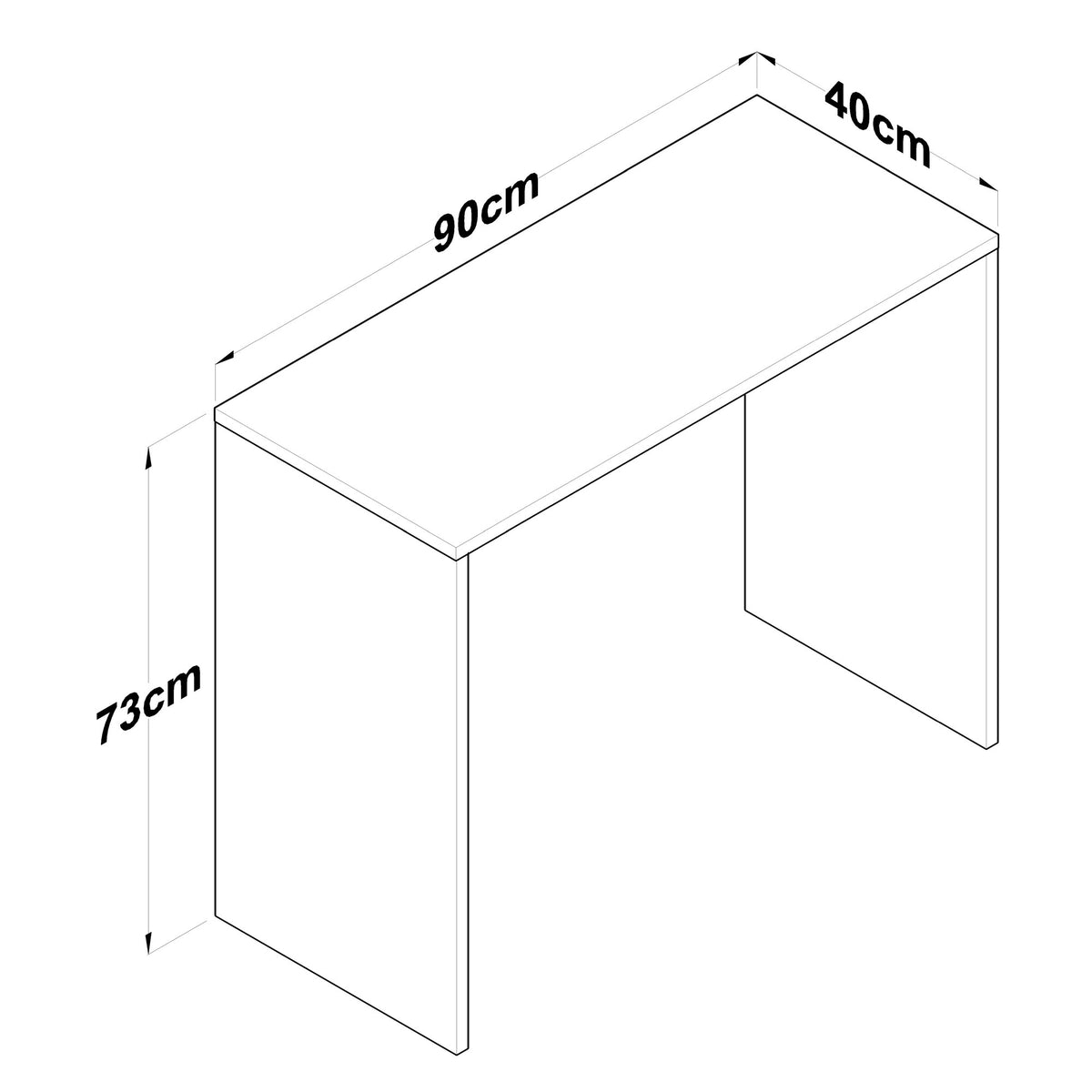 Γραφείο Υπολογιστή και Μελέτης 90x73x40 εκ. Καρυδί | 893RAN3335