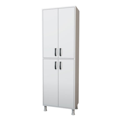 Ντουλάπι Πολλαπλών Χρήσεων με Ράφια 62,6x35,8x191 εκ. – Λευκό Ράφι Κουζίνας 893RAN4535