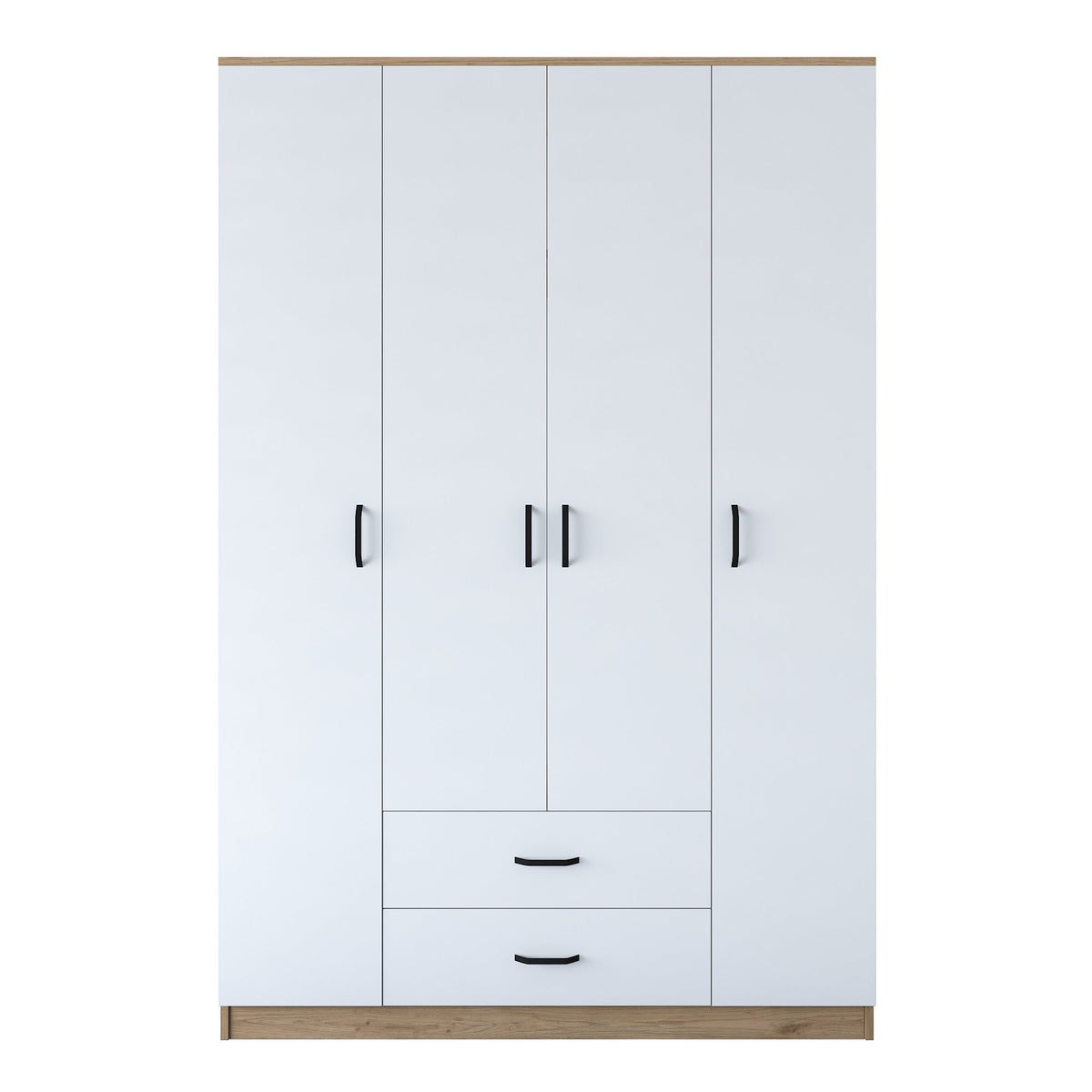 Ντουλάπα 140x210x51.5 εκ Walnut White 893RAN4547