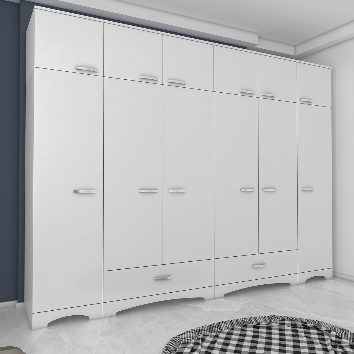 Ντουλάπα 245x226x48.3 εκ Λευκό 893RAN4988
