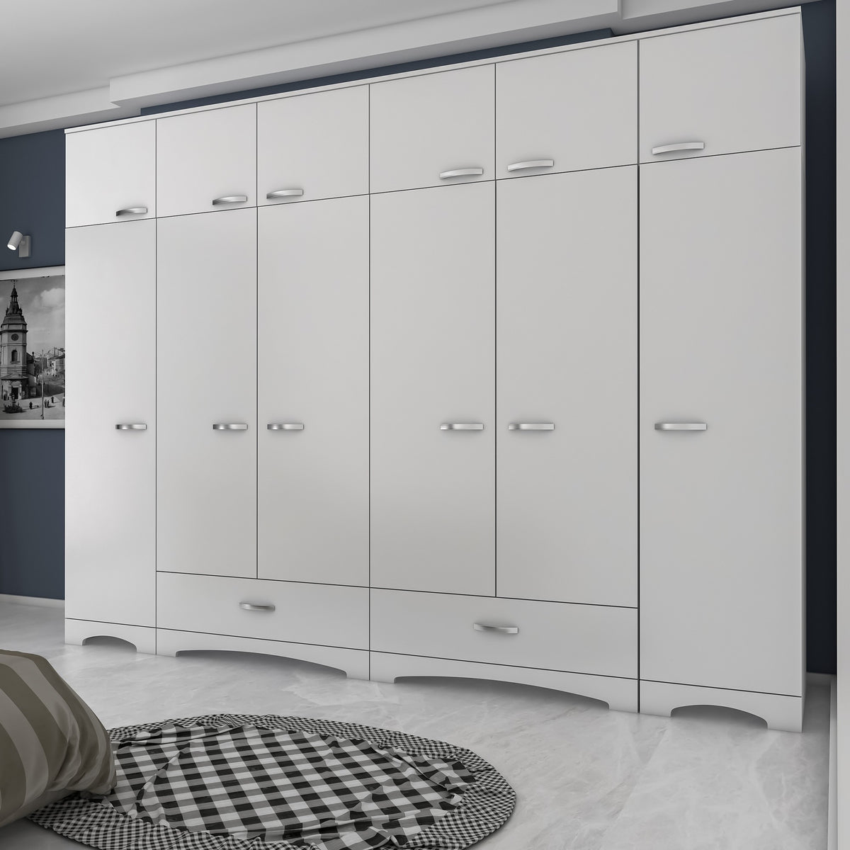 Ντουλάπα 245x226x48.3 εκ Λευκό 893RAN4988