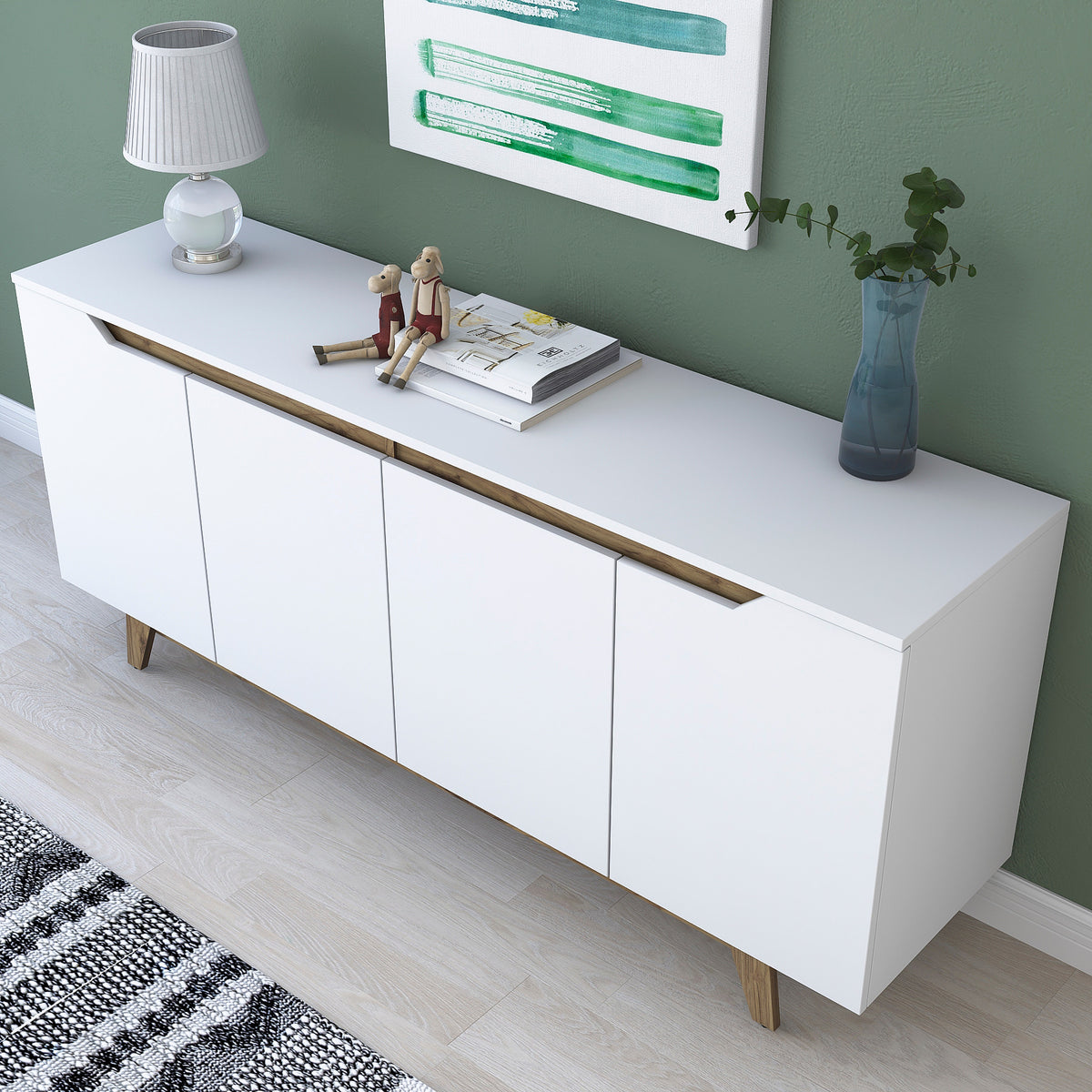 Μπουφές Λευκό
Καρυδί 180x45x78,6cm | 893RAN5102