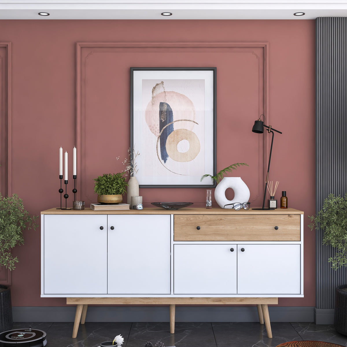 Μπουφές Καρυδί
Λευκό 180x45x87,6cm | 893RAN5112