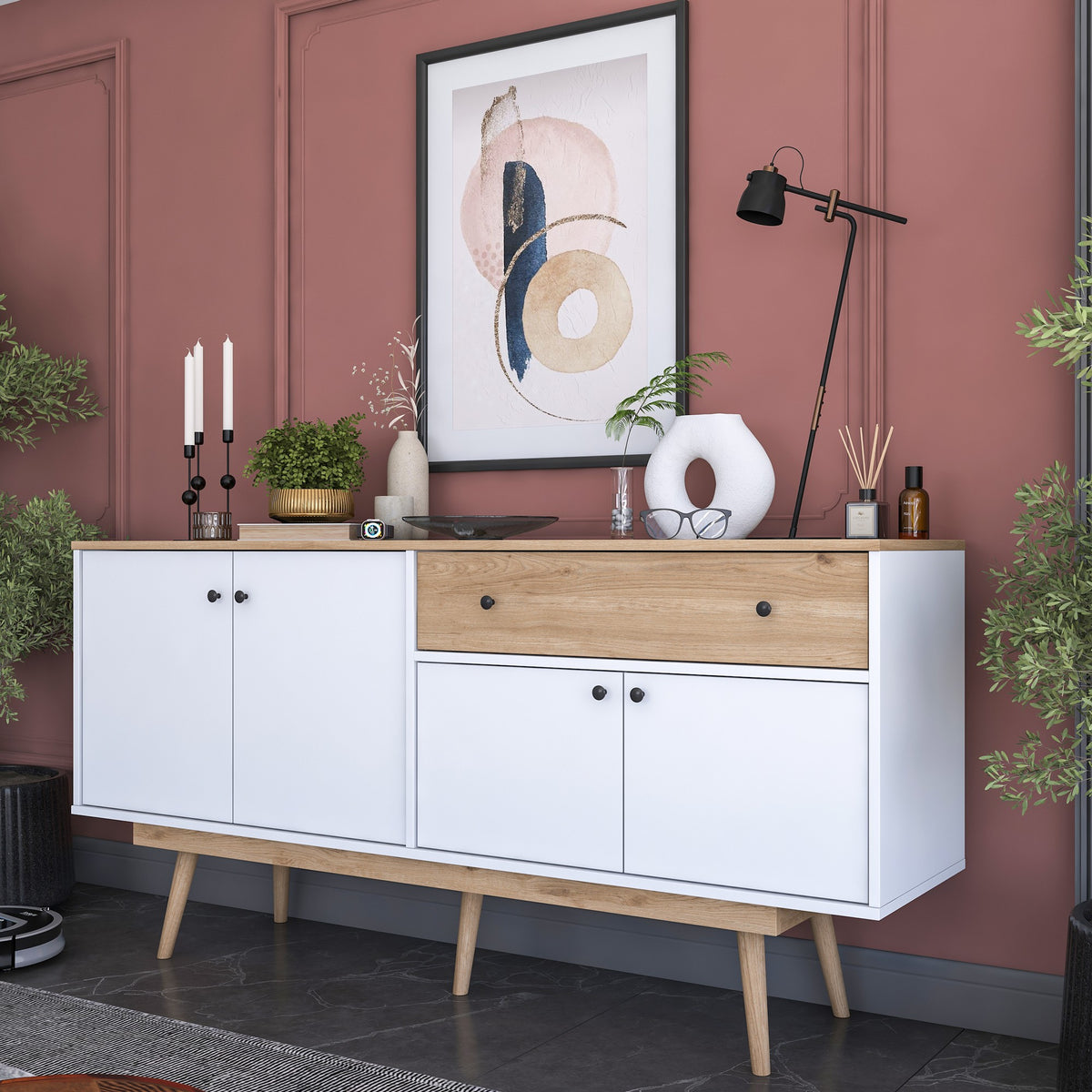 Μπουφές Καρυδί
Λευκό 180x45x87,6cm | 893RAN5112
