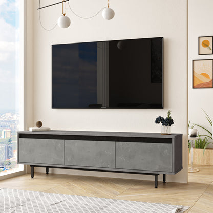 Έπιπλο Τηλεόρασης TV Βάση Σύνθεση Silver Μαύρο | 921YRD1102