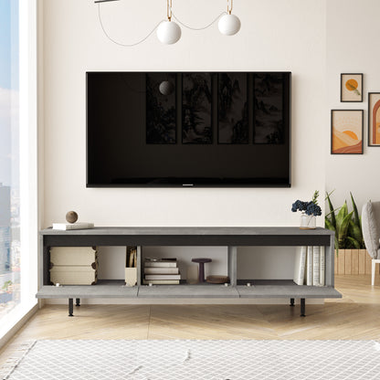 Έπιπλο Τηλεόρασης TV Βάση Σύνθεση Silver Μαύρο | 921YRD1102