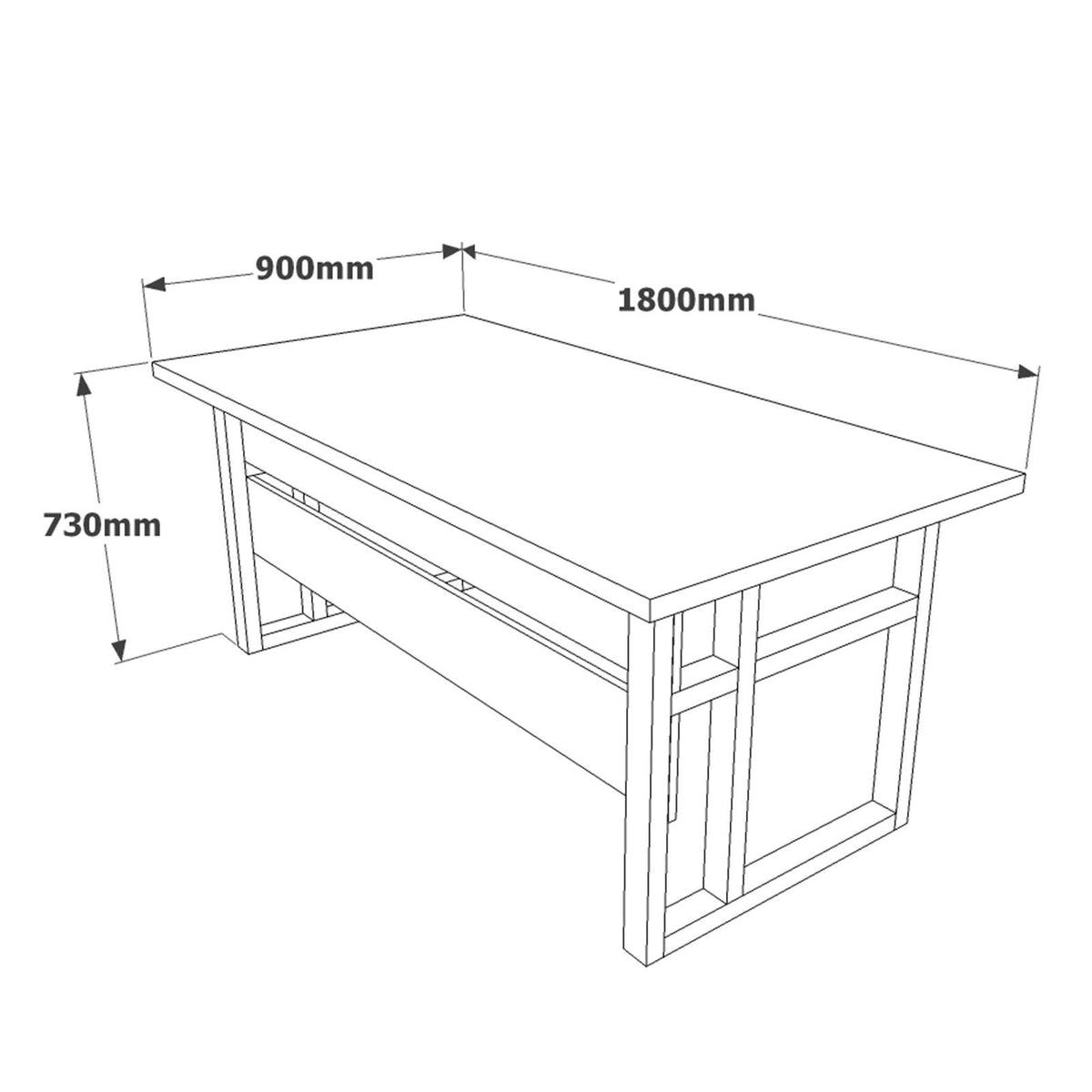 Γραφείο Υπολογιστή και Μελέτης 180x73x90 εκ. Καρυδί | 956LCS1104