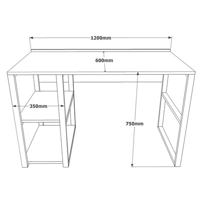 Γραφείο Υπολογιστή και Μελέτης 120x75x60 εκ. Πεύκο Atlantic | 956LCS1137