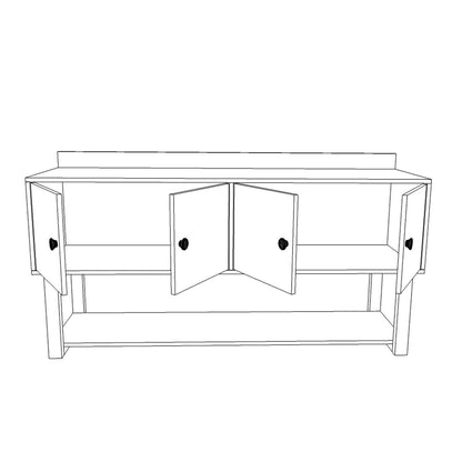 Μπουφές Καρυδί
Ανθρακί 180x85x93,2cm | 956LCS1510