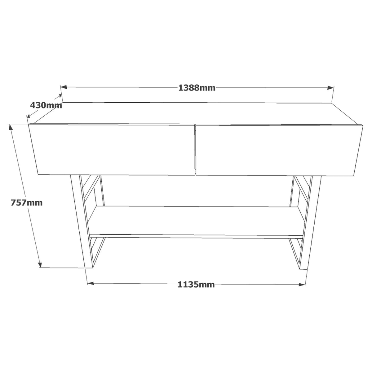 Μπουφές Atlantic Πεύκο 139x43x75,7cm | 956LCS1540