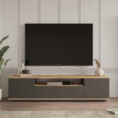 Έπιπλο Τηλεόρασης TV Βάση Σύνθεση Atlantic Pine Ανθρακί | 956LCS1609