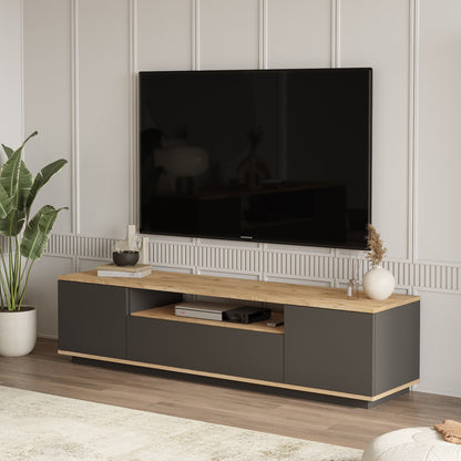 Έπιπλο Τηλεόρασης TV Βάση Σύνθεση Atlantic Pine Ανθρακί | 956LCS1609