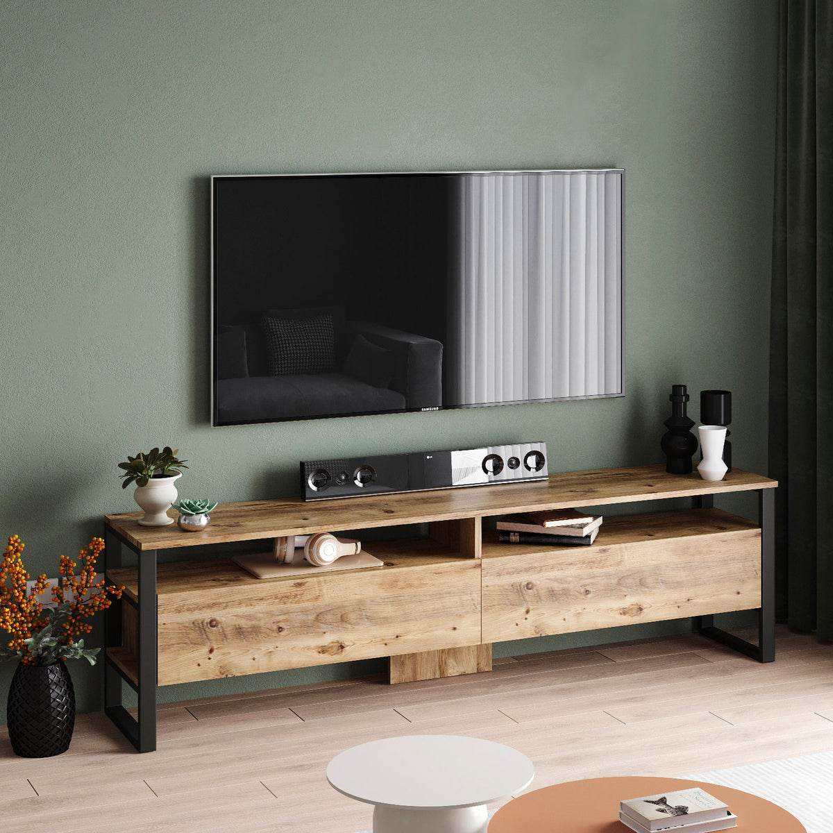 Έπιπλο Τηλεόρασης TV Βάση Σύνθεση Atlantic Pine | 956LCS1667