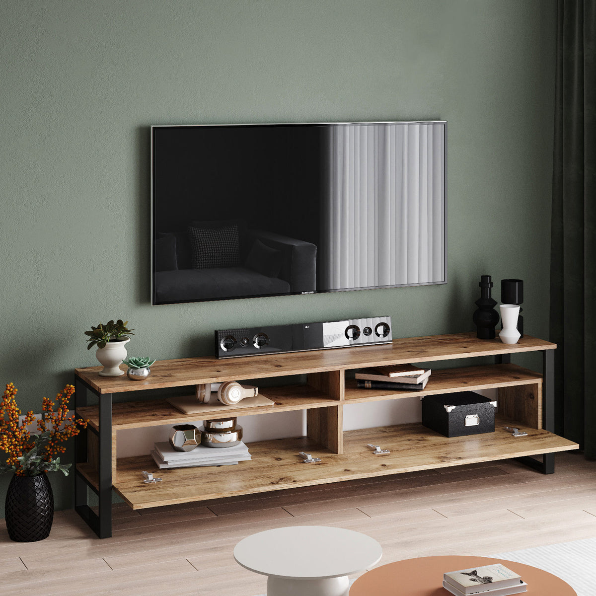 Έπιπλο Τηλεόρασης TV Βάση Σύνθεση Atlantic Pine | 956LCS1667