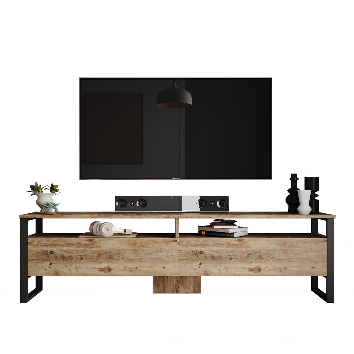 Έπιπλο Τηλεόρασης TV Βάση Σύνθεση Atlantic Pine | 956LCS1667