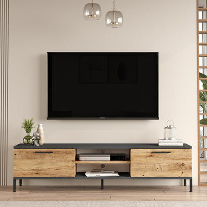Έπιπλο Τηλεόρασης TV Βάση Σύνθεση Atlantic Pine Ανθρακί | 956LCS1672