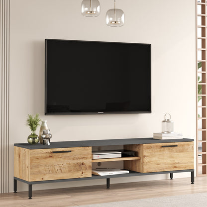 Έπιπλο Τηλεόρασης TV Βάση Σύνθεση Atlantic Pine Ανθρακί | 956LCS1672