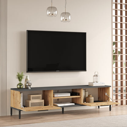 Έπιπλο Τηλεόρασης TV Βάση Σύνθεση Atlantic Pine Ανθρακί | 956LCS1672