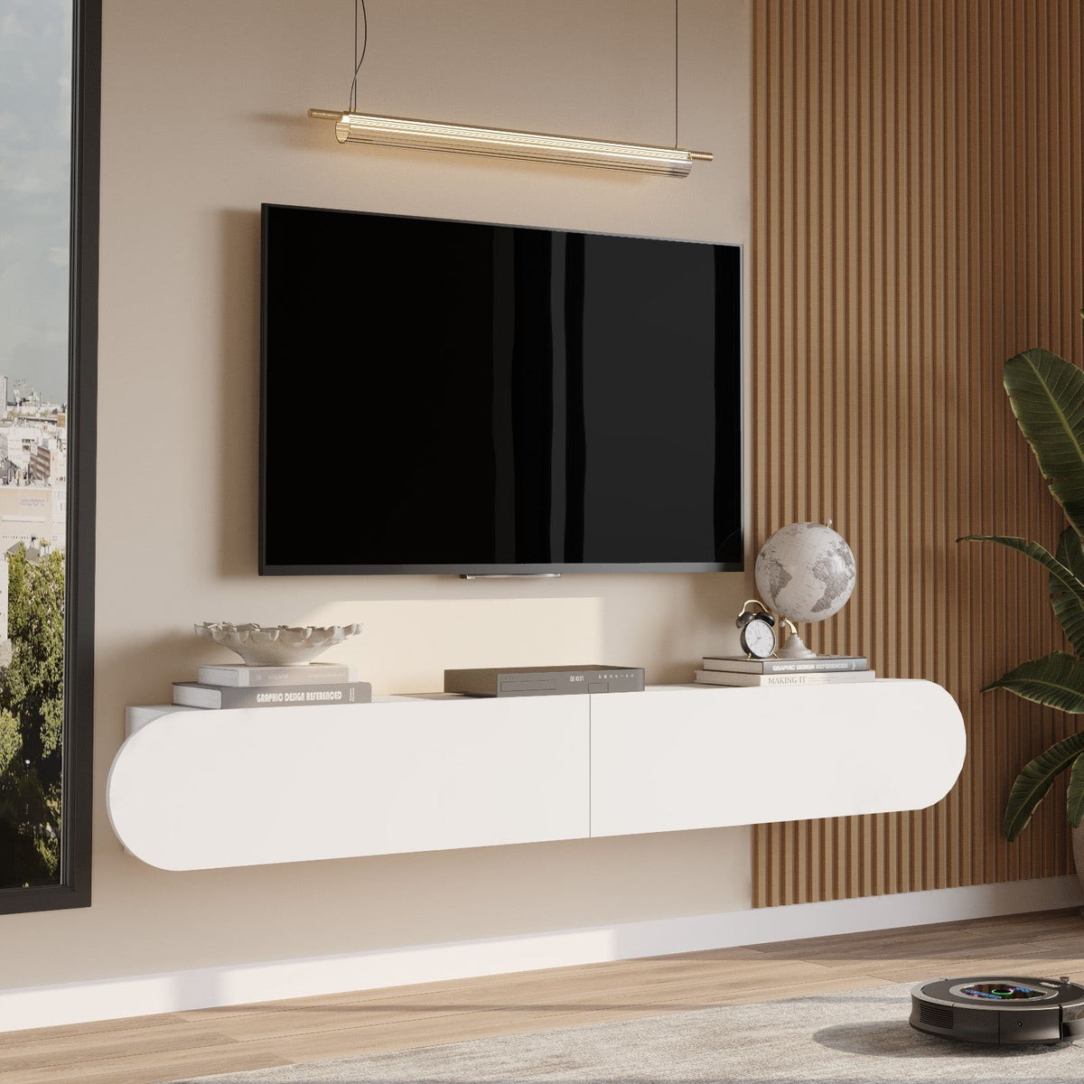 Έπιπλο Τηλεόρασης TV Βάση Σύνθεση Λευκό | 956LCS1690