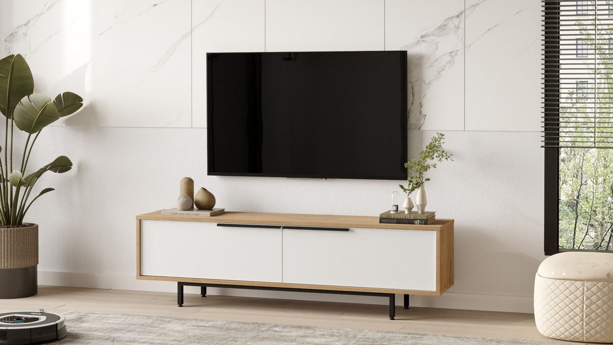 Έπιπλο Τηλεόρασης TV Βάση Σύνθεση Δρυς Λευκό | 956LCS1694