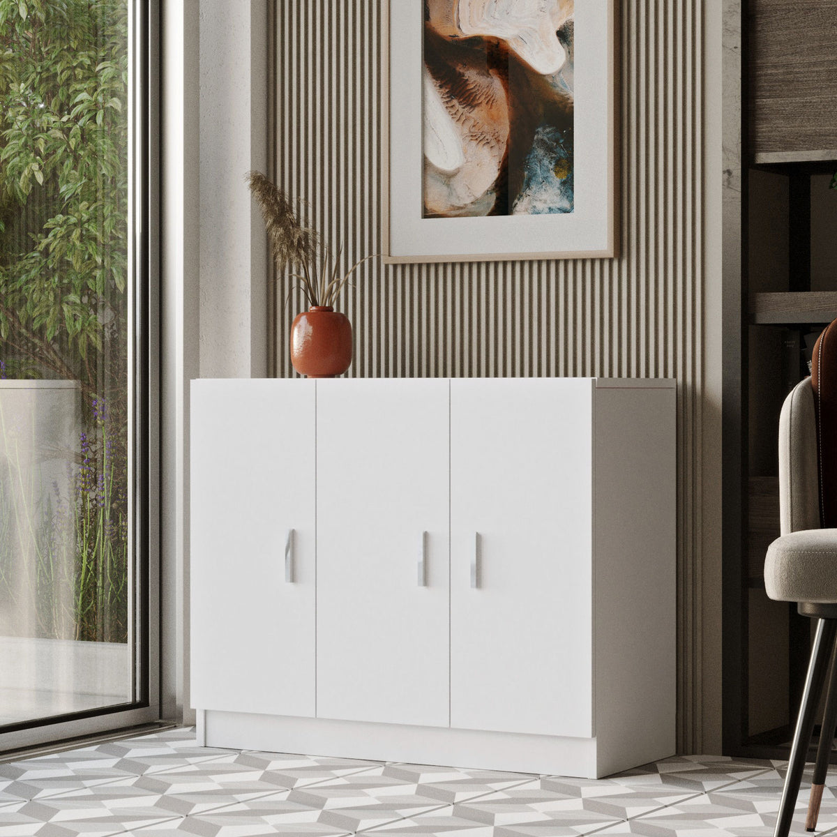Μοντέρνο Σετ Επίπλων Γραφείου Λευκό Σύγχρονος Σχεδιασμός & Υψηλή Λειτουργικότητα GR956LCS2115