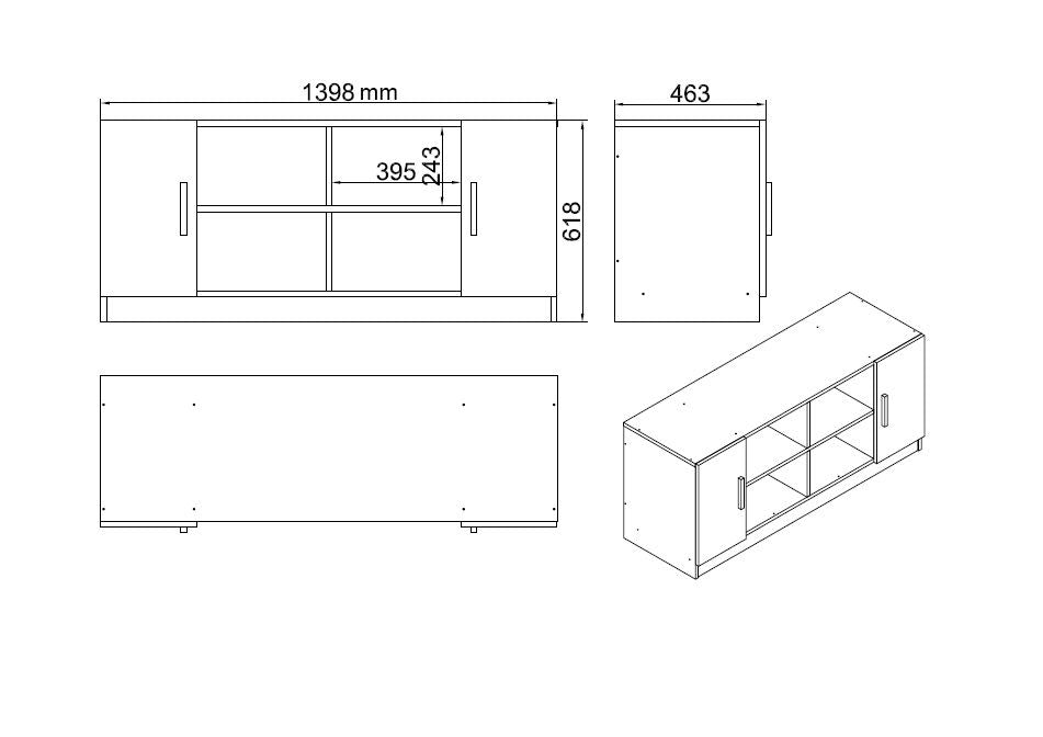 Μοντέρνο Σετ Επίπλων Γραφείου Δρύς Μαύρο Σύγχρονος Σχεδιασμός & Υψηλή Λειτουργικότητα GR956LCS2126