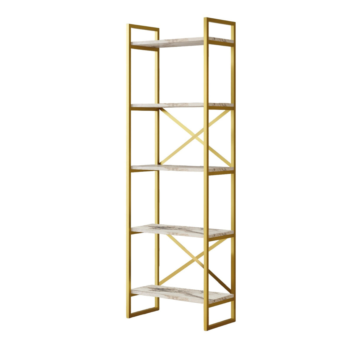 Βιβλιοθήκη 58 × 30 × 175 εκ. Marble Χρυσό GR956LCS3142