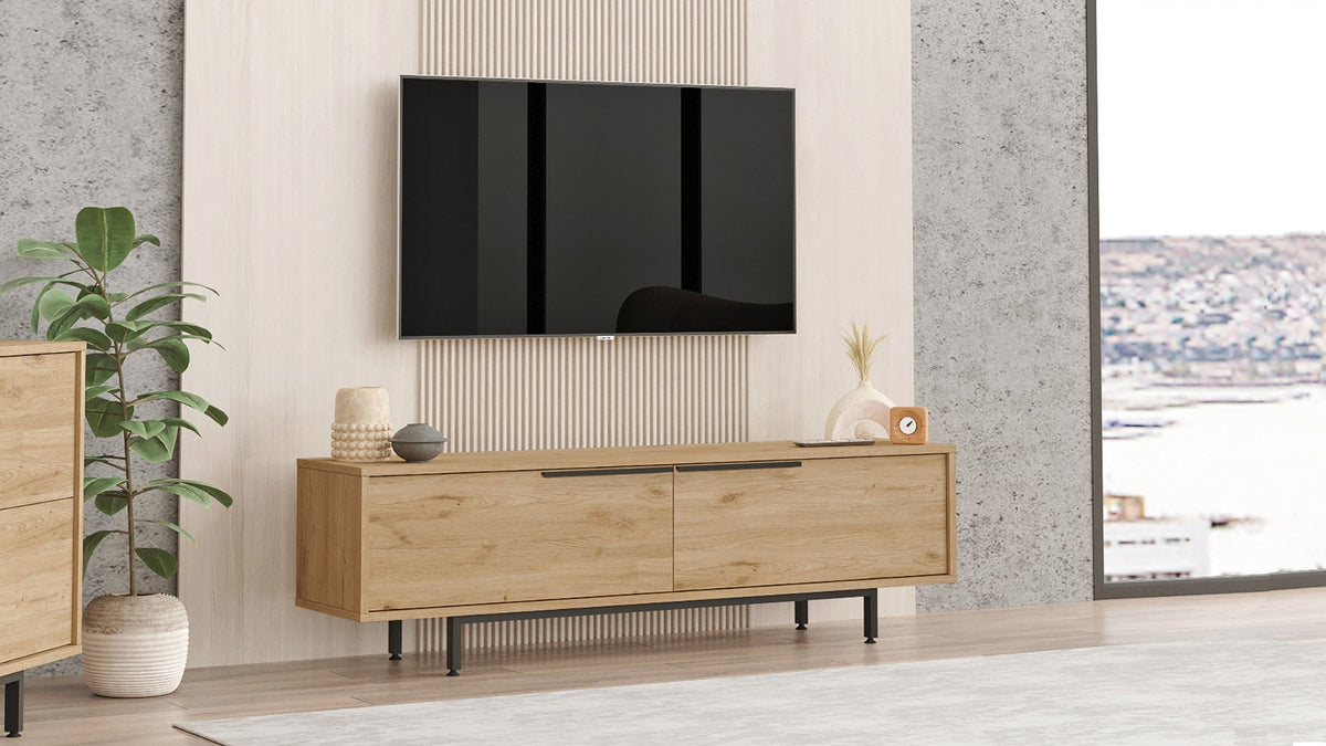 Έπιπλο Τηλεόρασης TV Βάση Σύνθεση Καρυδί | 956LCS3433