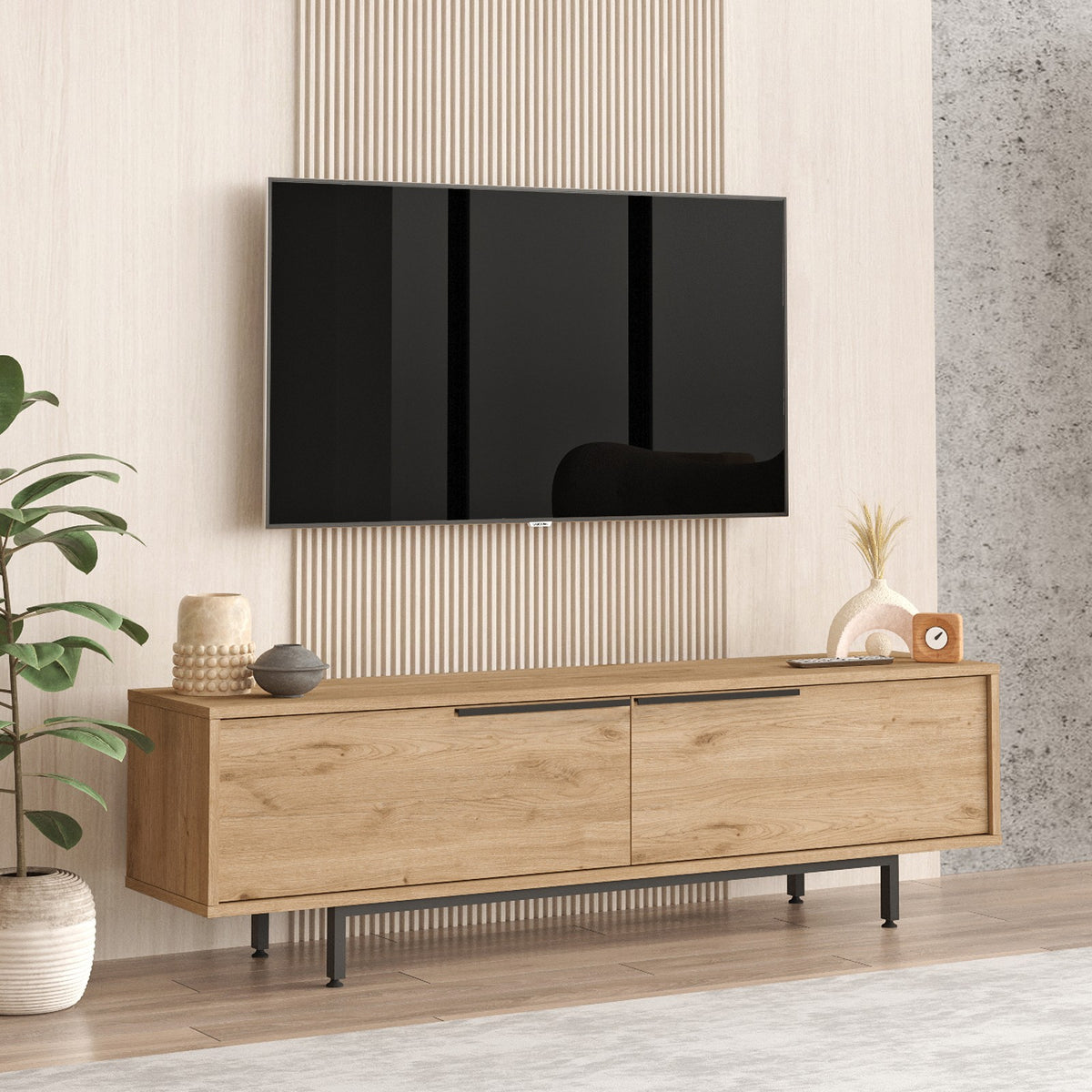 Έπιπλο Τηλεόρασης TV Βάση Σύνθεση Καρυδί | 956LCS3433