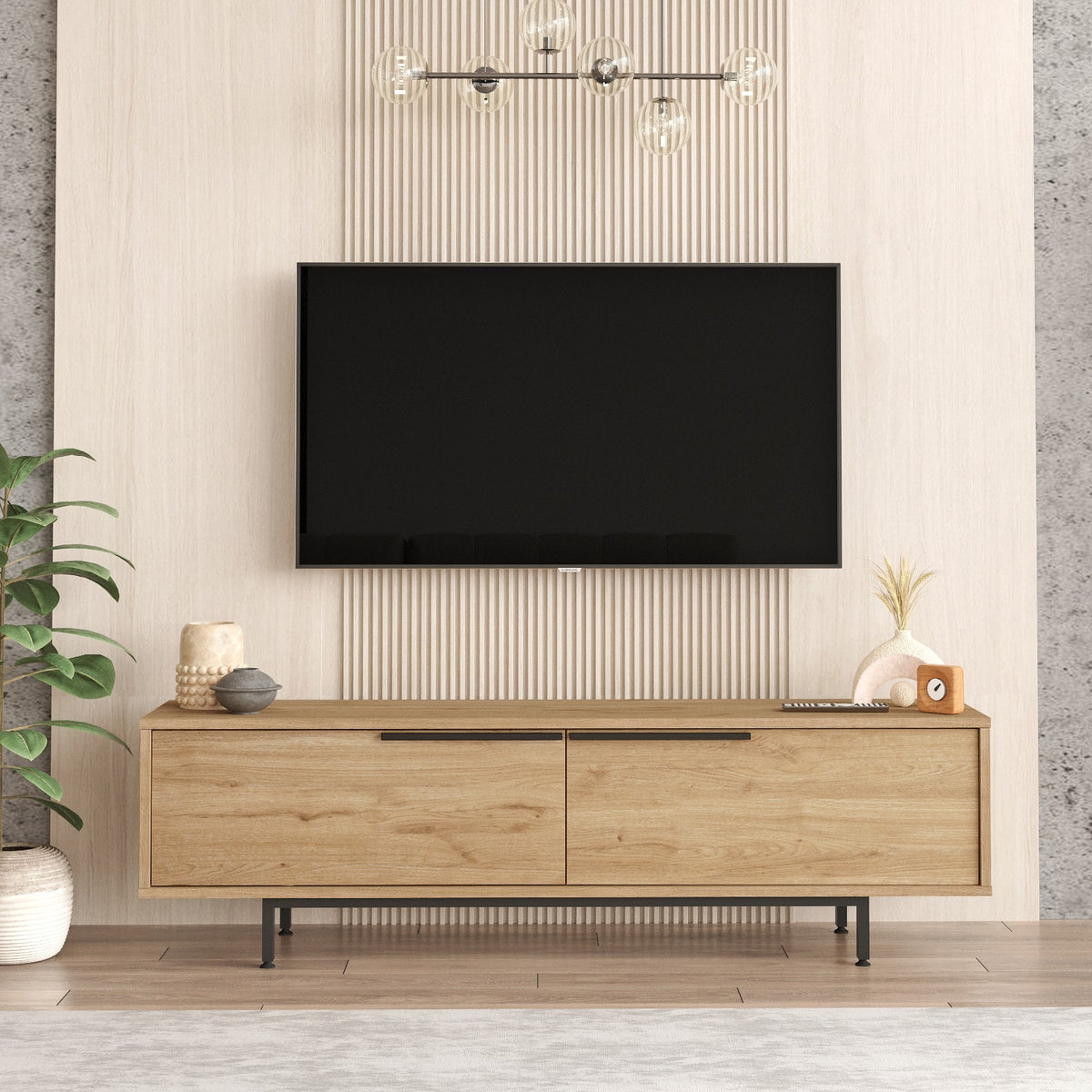 Έπιπλο Τηλεόρασης TV Βάση Σύνθεση Καρυδί | 956LCS3433