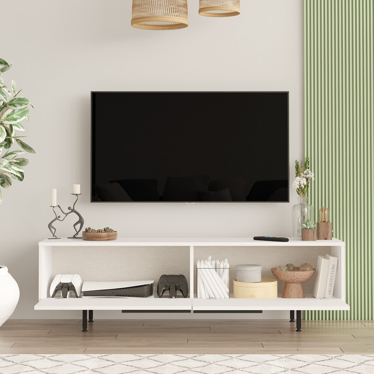 Έπιπλο Τηλεόρασης TV Βάση Σύνθεση Λευκό | 956LCS3435