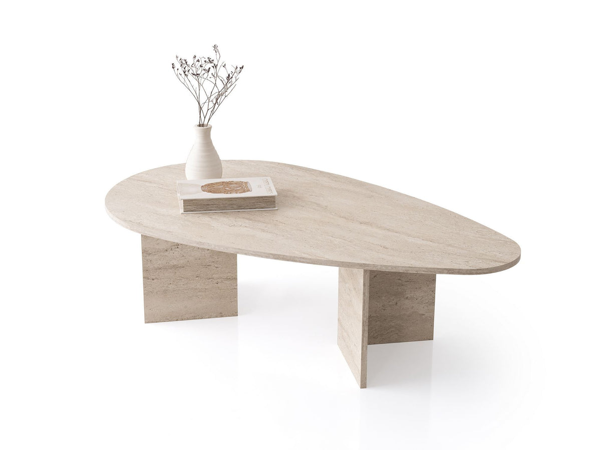 Τραπεζάκι Σαλονιού Travertine 139,5 x 79,5 x 42 εκ GR974NMB2228
